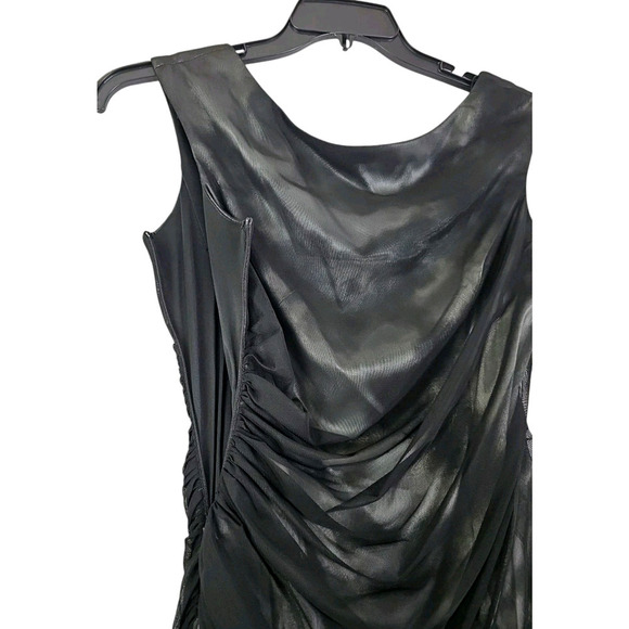 Maggy London ~Size 8~ Black/Silver Sheath Party Cocktail Evening Dress Lined NWT - Picture 9 of 14